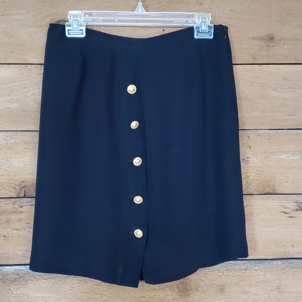 Cache Gold Button Mini Skirt Size Medium Vintage